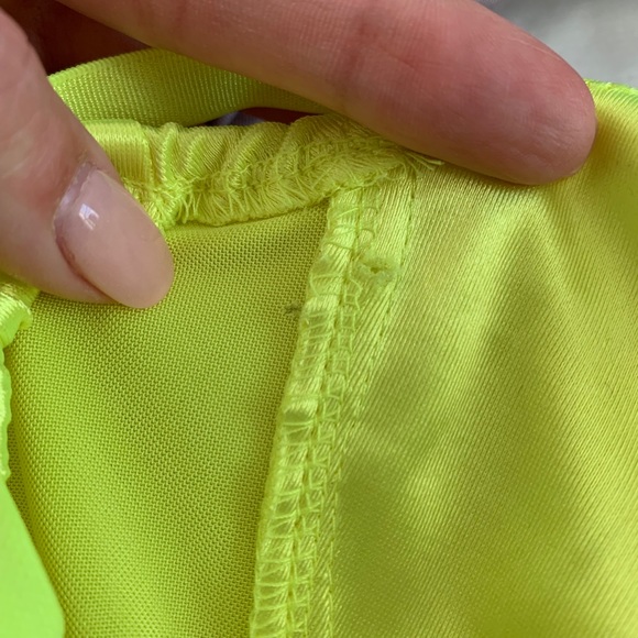 Boohoo | Neon Satin Dress - Picture 7 of 7